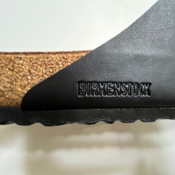 New Birkenstock Arizona Black Sandal Birko-Flor Suede Footbed Unisex Size 42 - Picture 8 of 8